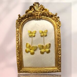 Gold Butterfly Earrings